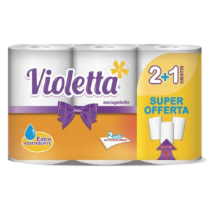 VIOLETTA ASCIUGATUTTO ROTOLO 3PEZZI