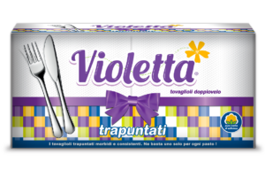 VIOLETTA TOVAGLIOLI TRAPUNTATI 90PEZZI 2VELI 33X33CM